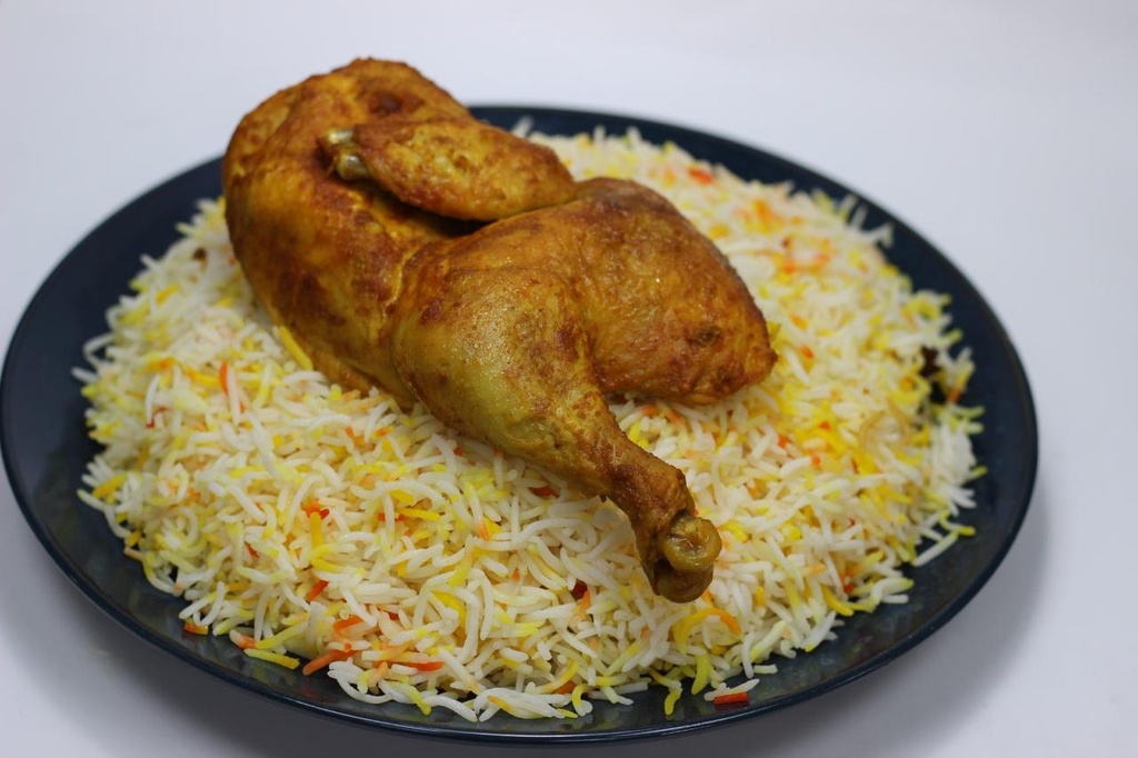 نص دجاج بريانى